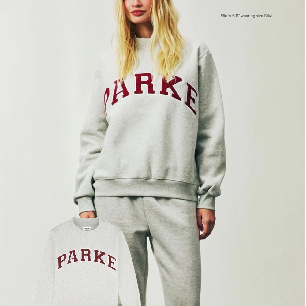 NWT 2025 Parke Holiday Varsity Mockneck- Grey/Maroon- L/XL- SOLDOUT- in poly bag